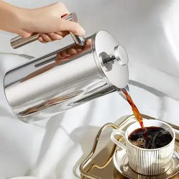 Туризъм Кафе машина, Преносим кана за кафе от неръждаема стомана за домашна кухня, лесно изолируемая кафе с наситен вкус