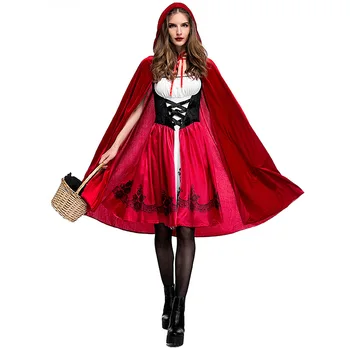 Костюм на Червената шапчица на Хелоуин, кралят костюми за възрастни в Европа и Америка