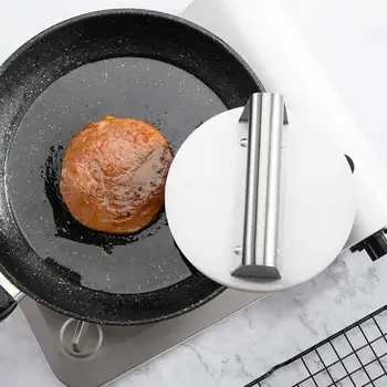 Преса за хамбургери с незалепващо покритие от неръждаема стомана, преса за хамбургери, могат да се мият в миялна машина, уред за приготвяне на банички на тиган-грил, Барбекю за кухни