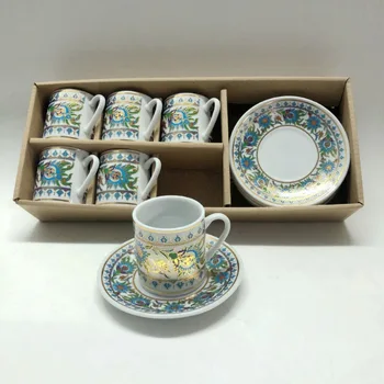 Европейският керамични набор от кафе чаши, златна кафеена чинийка, приети с трансграничен Близкия Изток, Саудитска Арабия, на едро подарък