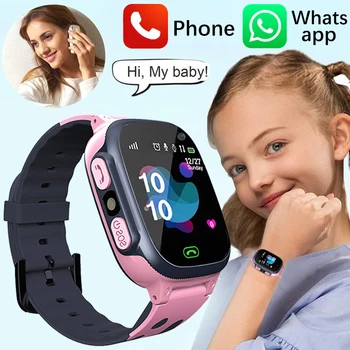 Нови Детски умен часовник GPS SOS, водоустойчив умни часовници, проследяване на местоположението на sim-карти, фото, телефон със защитата от загуба на, часовници за деца 2023