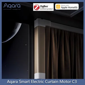 Aqara Smart Electric Curtain Motor C3 Zigbee Приложението Гласов контрол, Безжична настройка на времето Умен Дом Работа за HomeKit